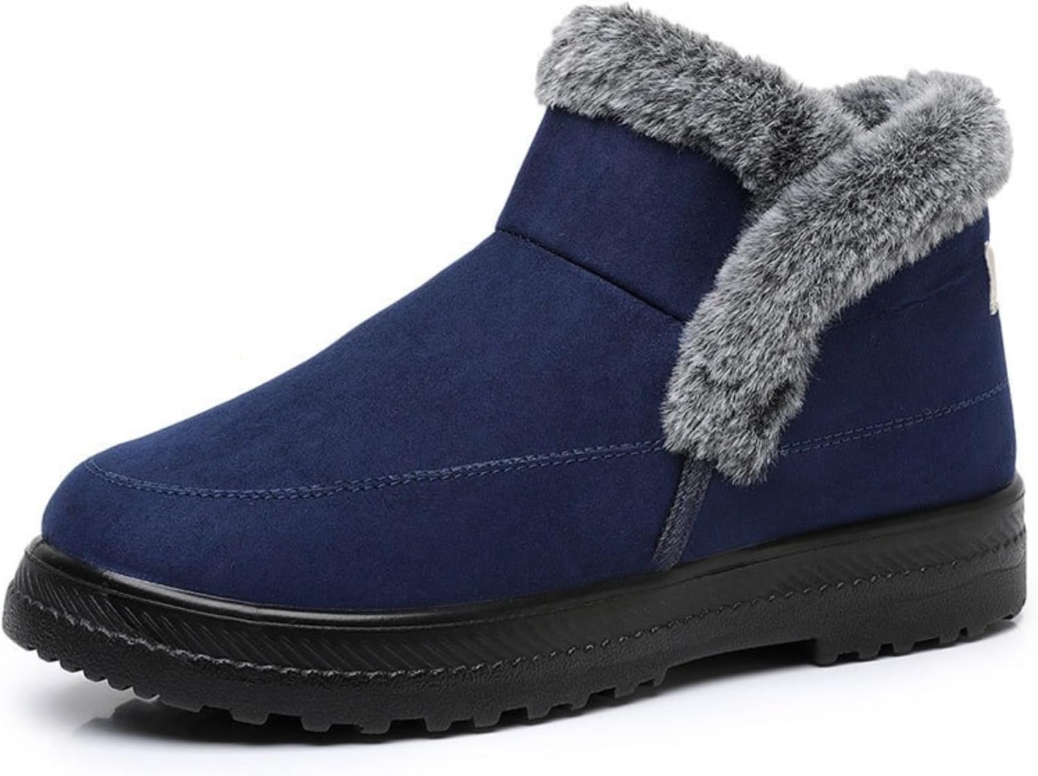 

Унисекс зимние снежные ботинки, теплые с пушистым утеплителем - ботинки на хлопковой подкладке с толстой ПВХ подошвой, стильные и для мужчин и женщин Azttoztto, синий