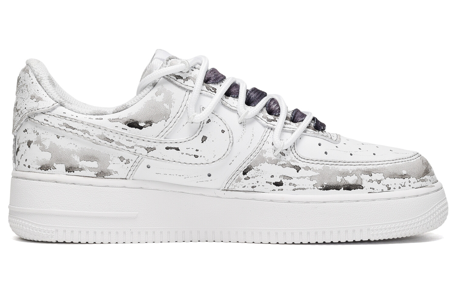 

Кроссовки Nike Air Force 1 Skateboard Shoes Women's Low-Top Black White, Черный, Кроссовки Nike Air Force 1 Skateboard Shoes Women's Low-Top Black White