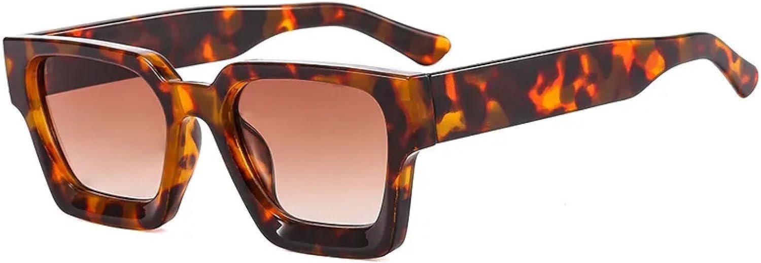 

Винтажные маленькие солнцезащитные очки для мужчин и женщин, ретро, ​​зеленые, унисекс, популярные солнцезащитные очки с защитой от УФ-излучения UV400 TVTBBVV, Leopard Tea