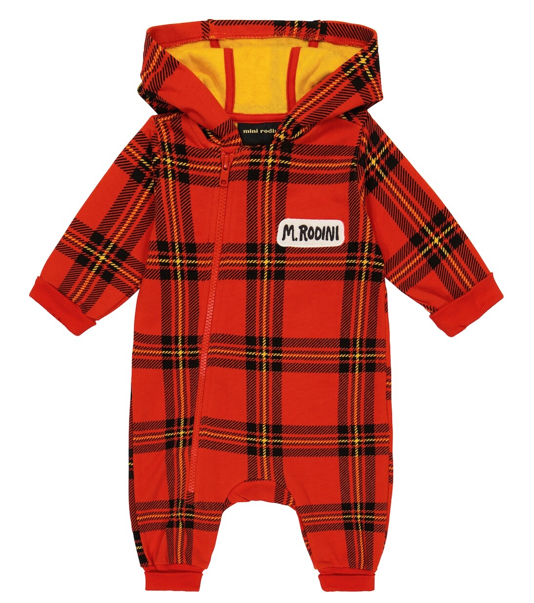 

Детский хлопковый комбинезон в клетку Mini Rodini, мультиколор