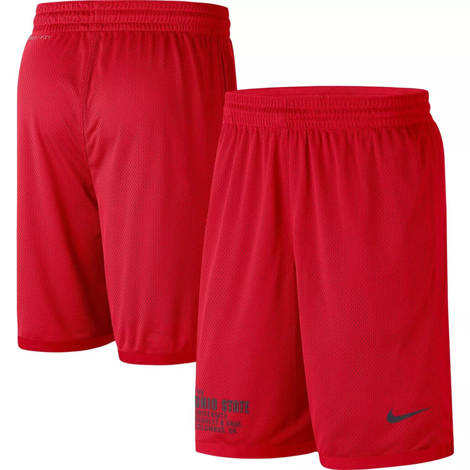

Мужские шорты из сетки Scarlet Ohio State Buckeyes Performance Nike