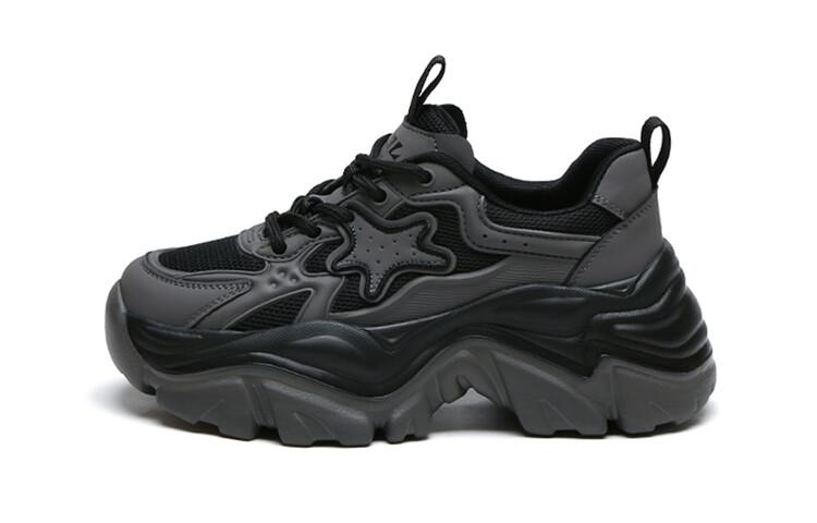 

Кроссовки женские толстые низкие Woos Bobo, черный/хаки