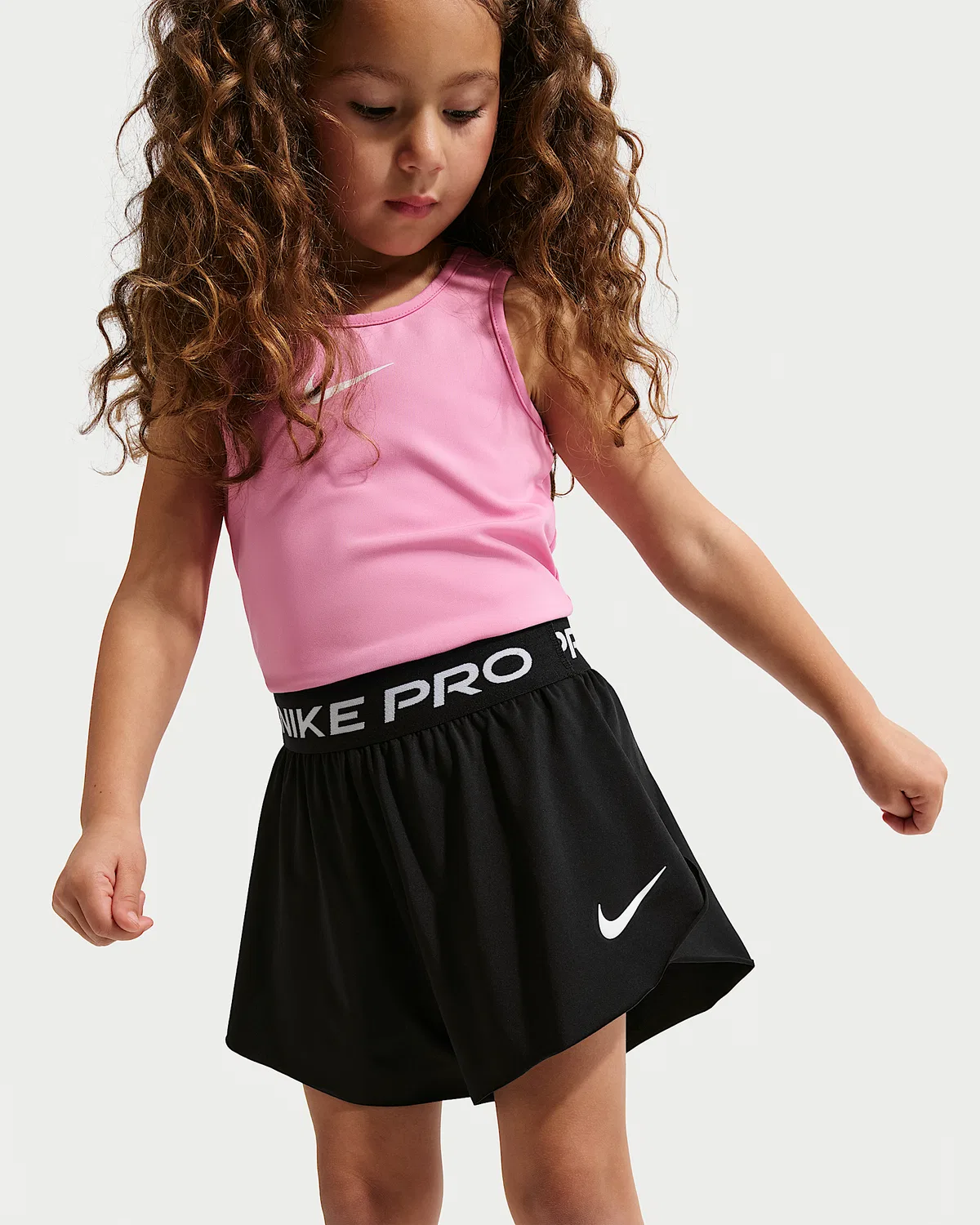 Детские шорты Nike Pro Dri-FIT 2-в-1, Black — фото 4