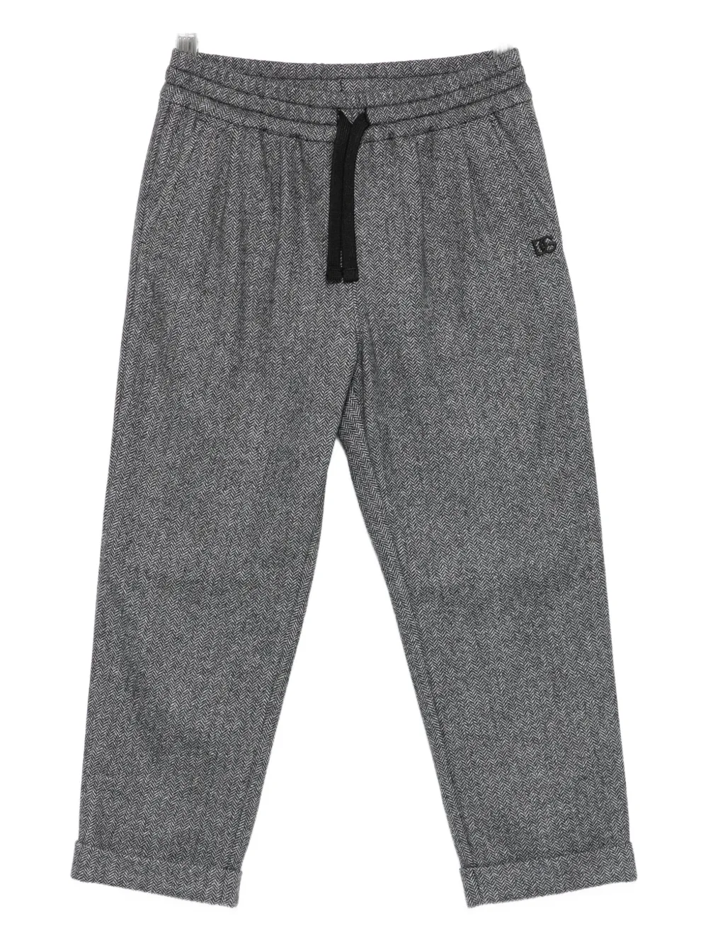 

Брюки с кулиской в елочку Dolce & Gabbana Kids, серый