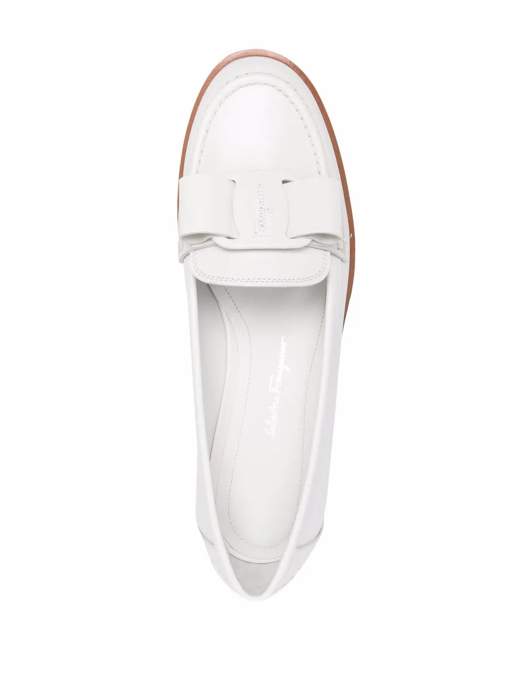 Ferragamo Viva Лоферы с бантом Salvatore Ferragamo, белый