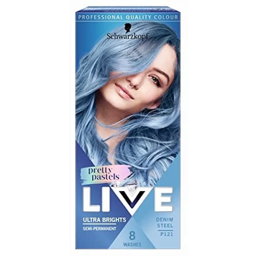Полуперманентная краска для волос Schwarzkopf LIVE Pretty Pastels P121 Denim Steel Live, Denium Steel