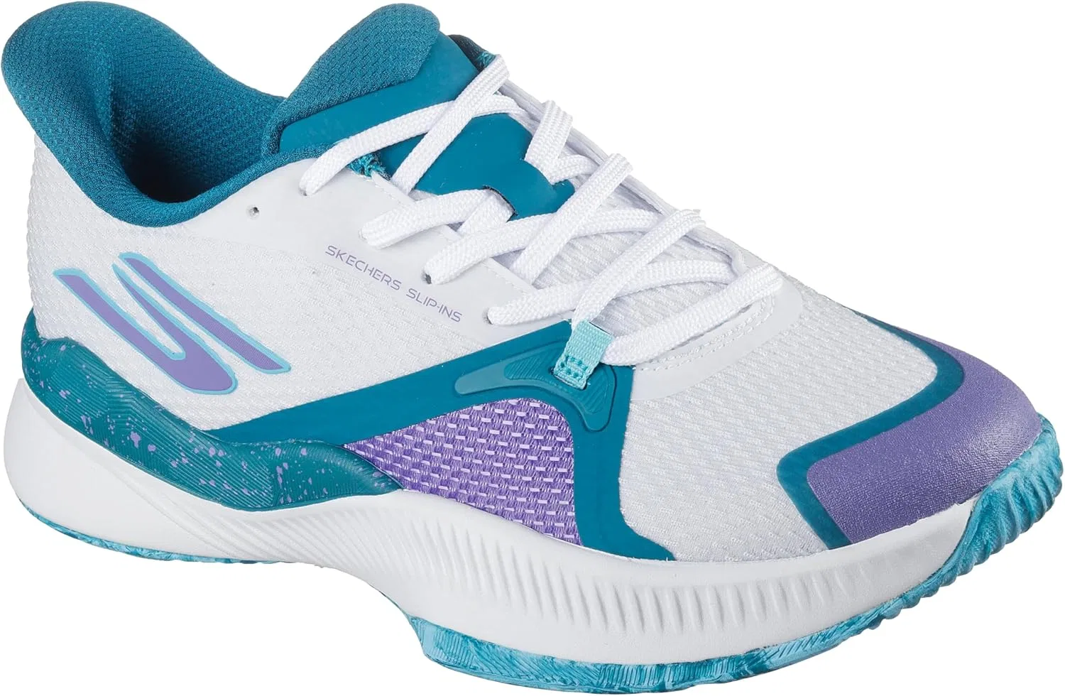 Кроссовки для тенниса Skechers, White/Turquoise/Purple