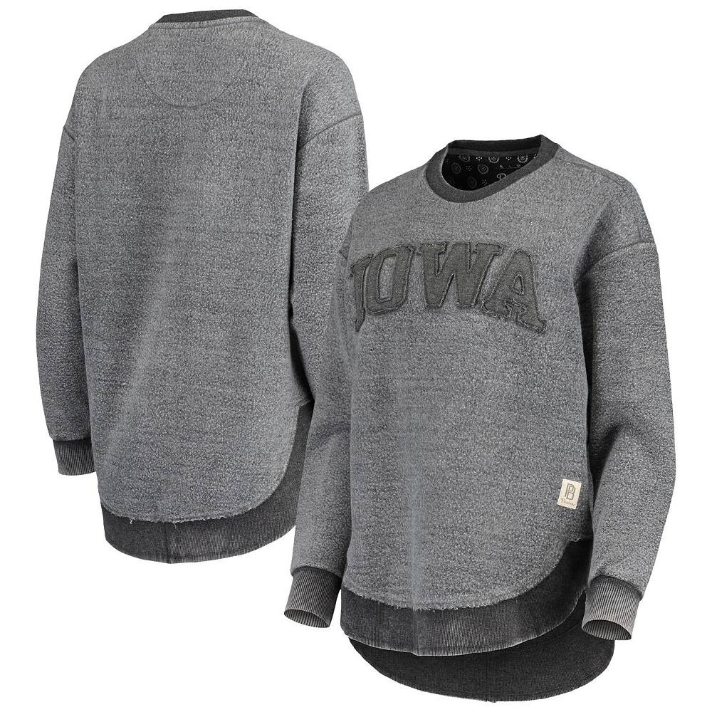 

Женский пуловер с пончовиллой Pressbox, черный Iowa Hawkeyes, цвет Iwa Black