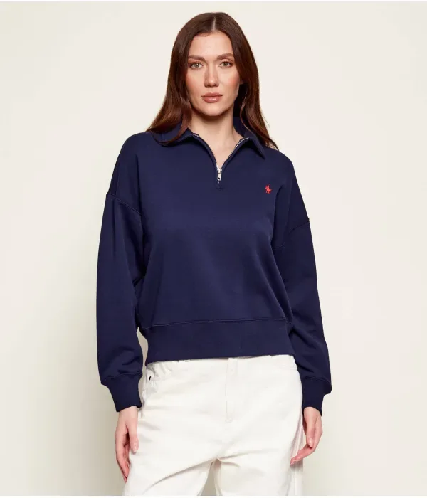 Толстовка loose fit Polo Ralph Lauren, темно-синий