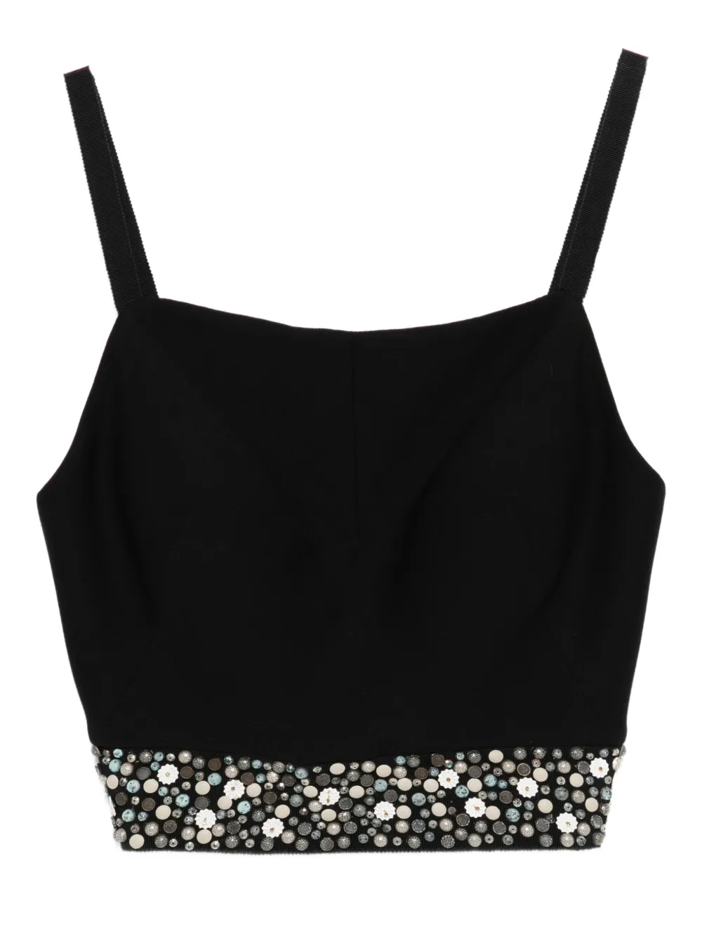 

Укороченный топ с заклепками Gemy Maalouf, черный