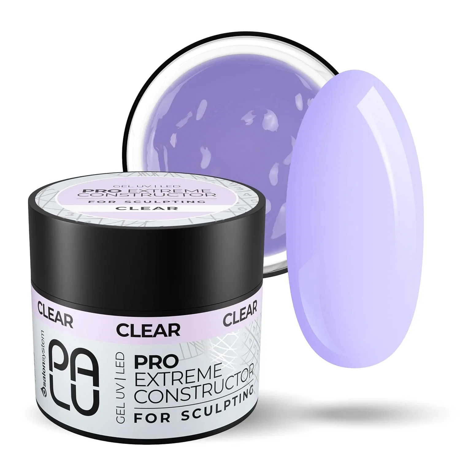 Прозрачный строительный гель PALU Pro Extreme Constructor Gel Clear для наращивания ногтей (45 г) Palu Salon System