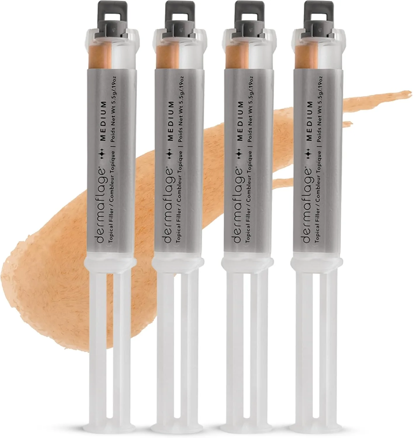 Набор для филлера Dermaflage для заполнения рубцов, 4 аппликатора., Medium