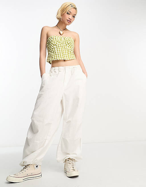 

Зеленый топ без рукавов в мелкую клетку Free People leilani