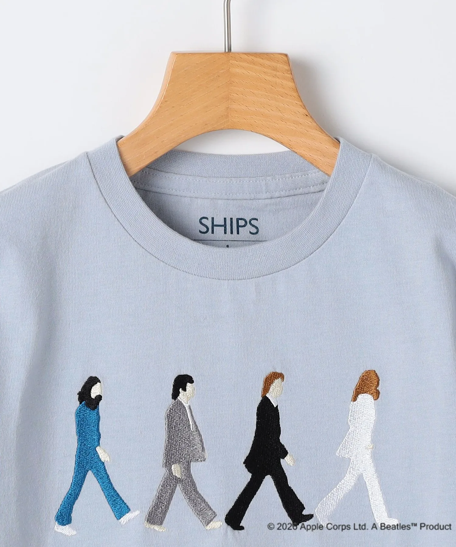 Детская футболка SHIPS KIDS с вышивкой The Beatles тёмно-синего цвета — фото 3