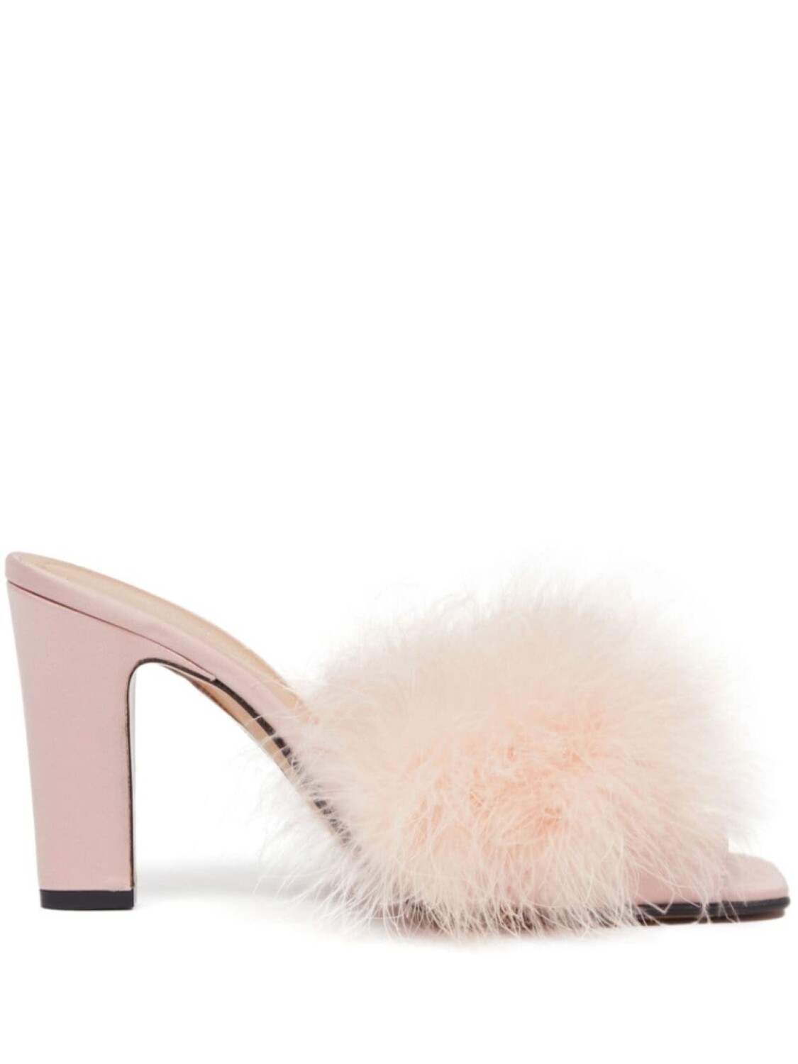 

Maison Margiela атласные мюли Feather 90, розовый