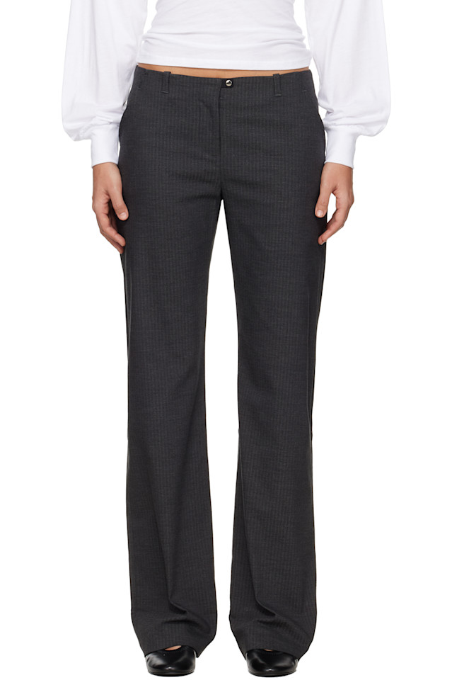 

Paloma Wool Серые шелковые брюки