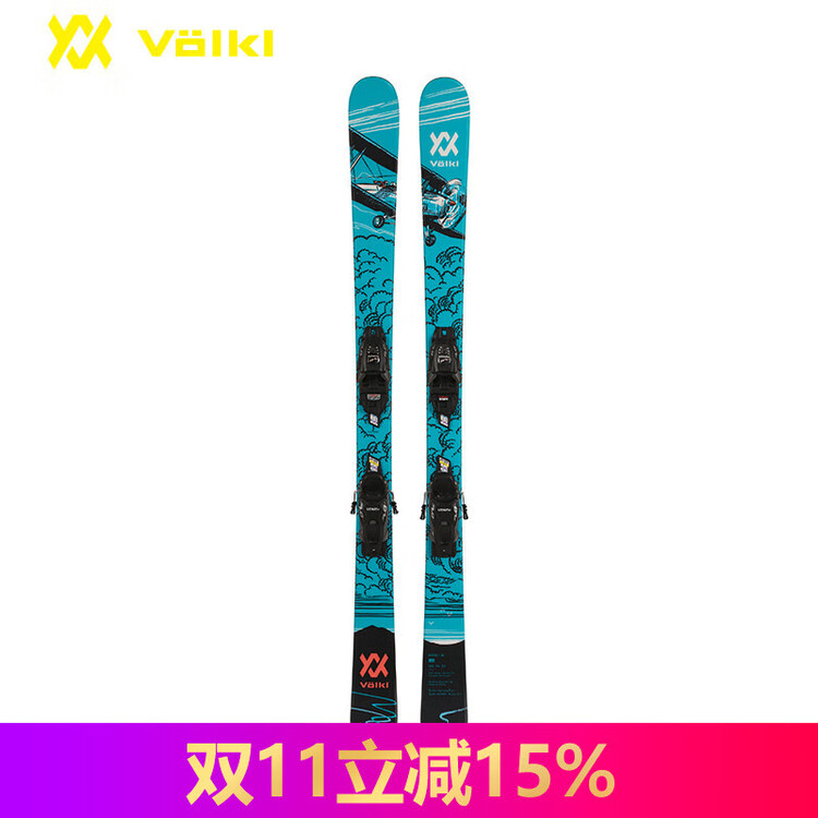 

Volkl Комплект лыж для фристайла для юных и взрослых лыжников (с креплениями), доска 148 см, V2310296