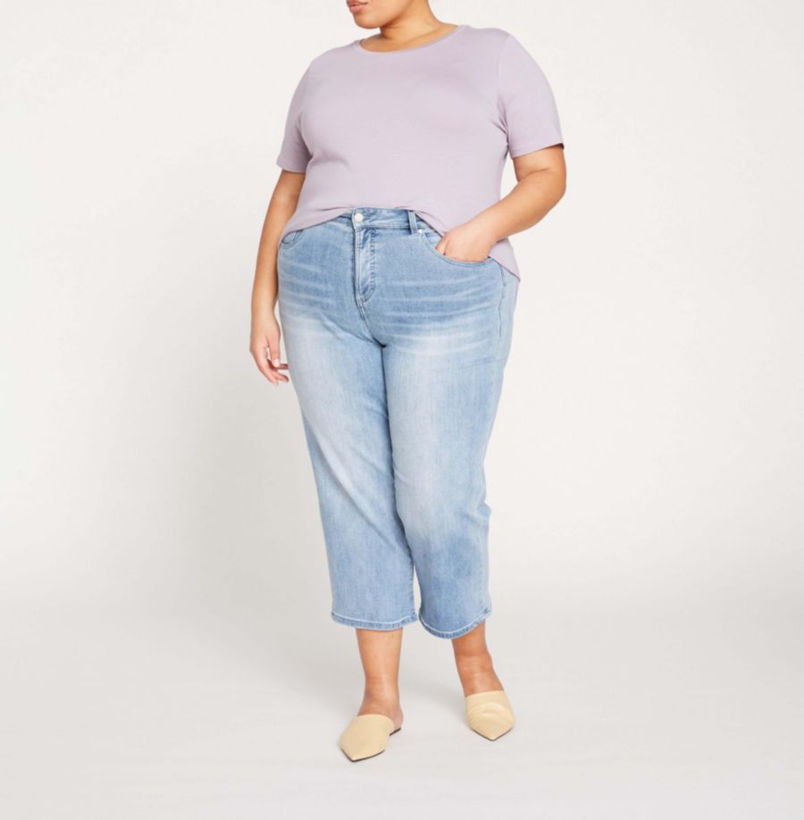 

Женские укороченные джинсы-бойфренды Bae Universal Standard, Light blue