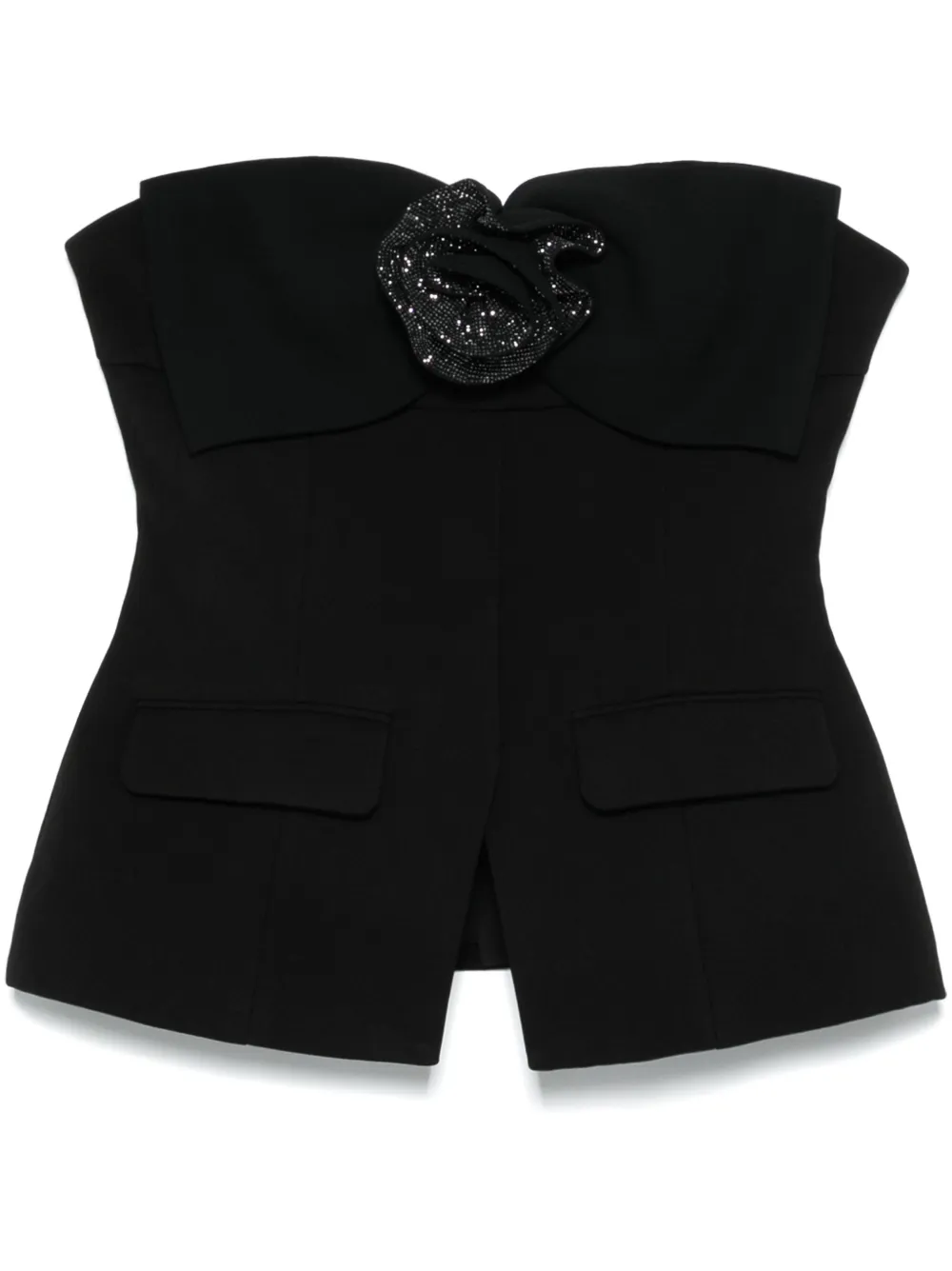 

Топ Corsage Self-Portrait, черный