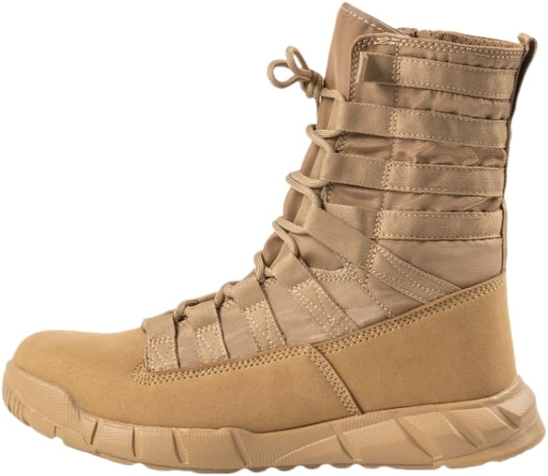 

Мужские походные ботинки Тактические ботинки Мужские легкие ботинки Боевые ботинки с боковой молнией Боевые ботинки для активного отдыха Hhhchpm, Sand