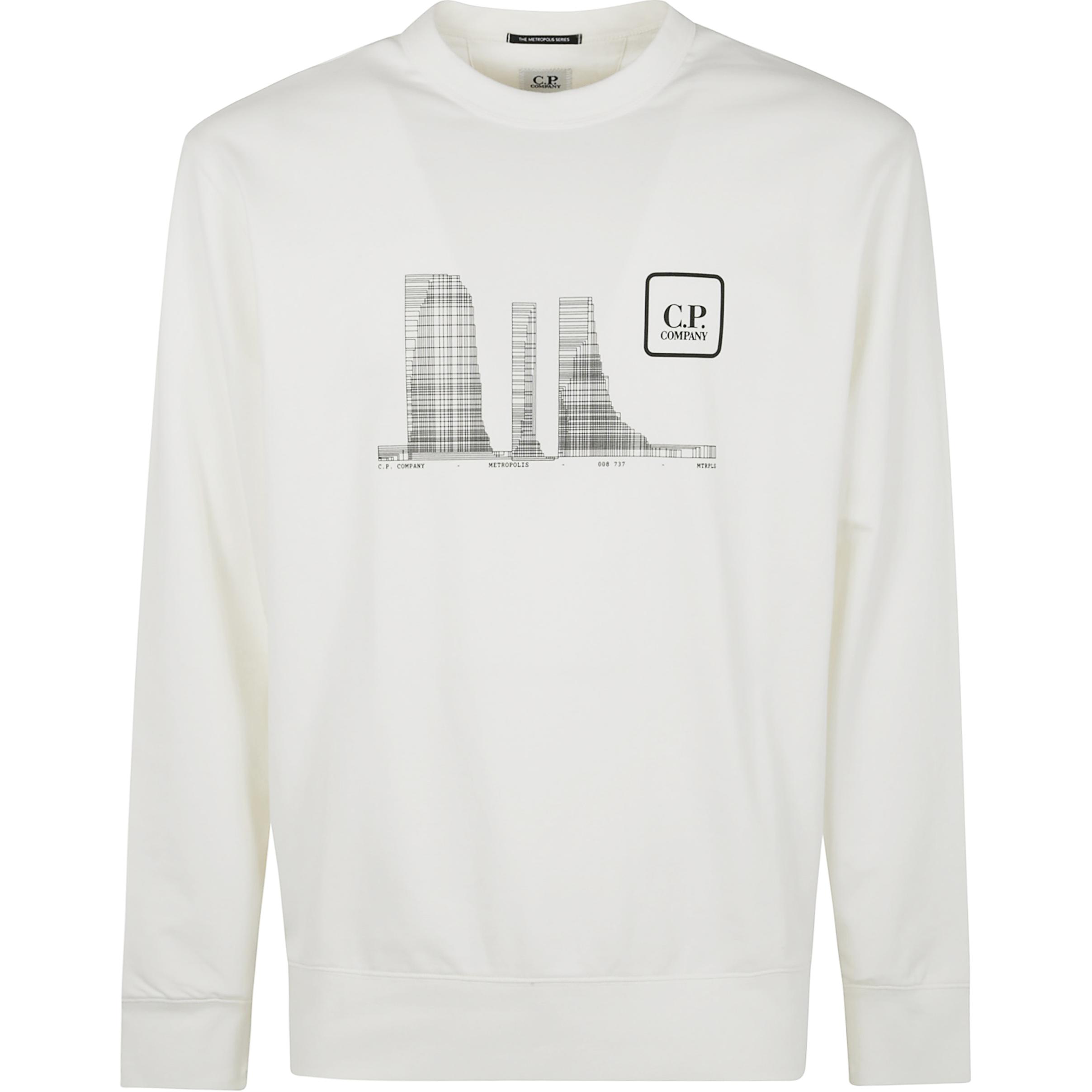 

Свитшот C.P. Company с принтом логотипа C.P.Company, белый