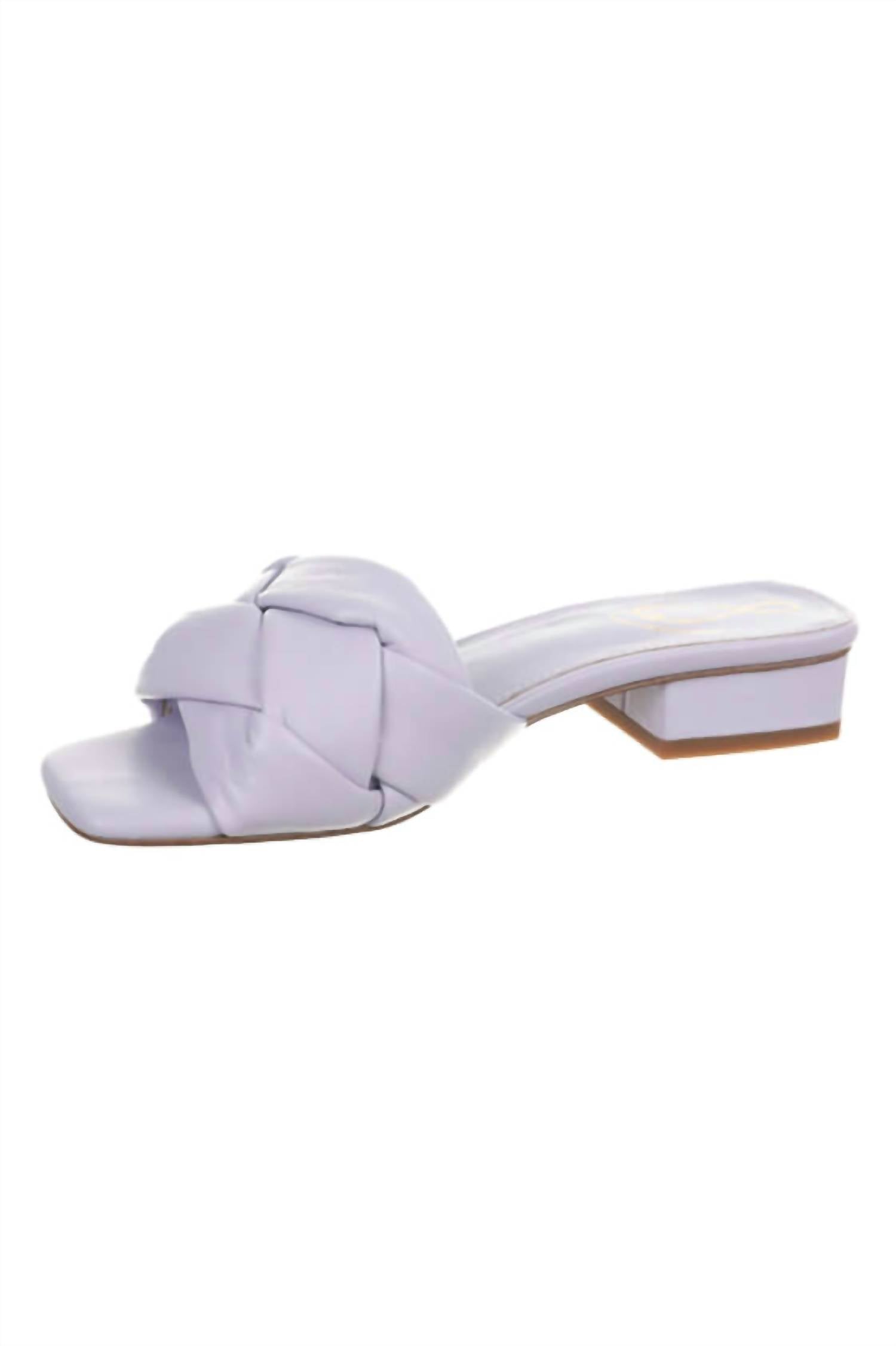 Сандалии Dawson Slide из кожи туманного сиреневого цвета Sam Edelman — фото 2