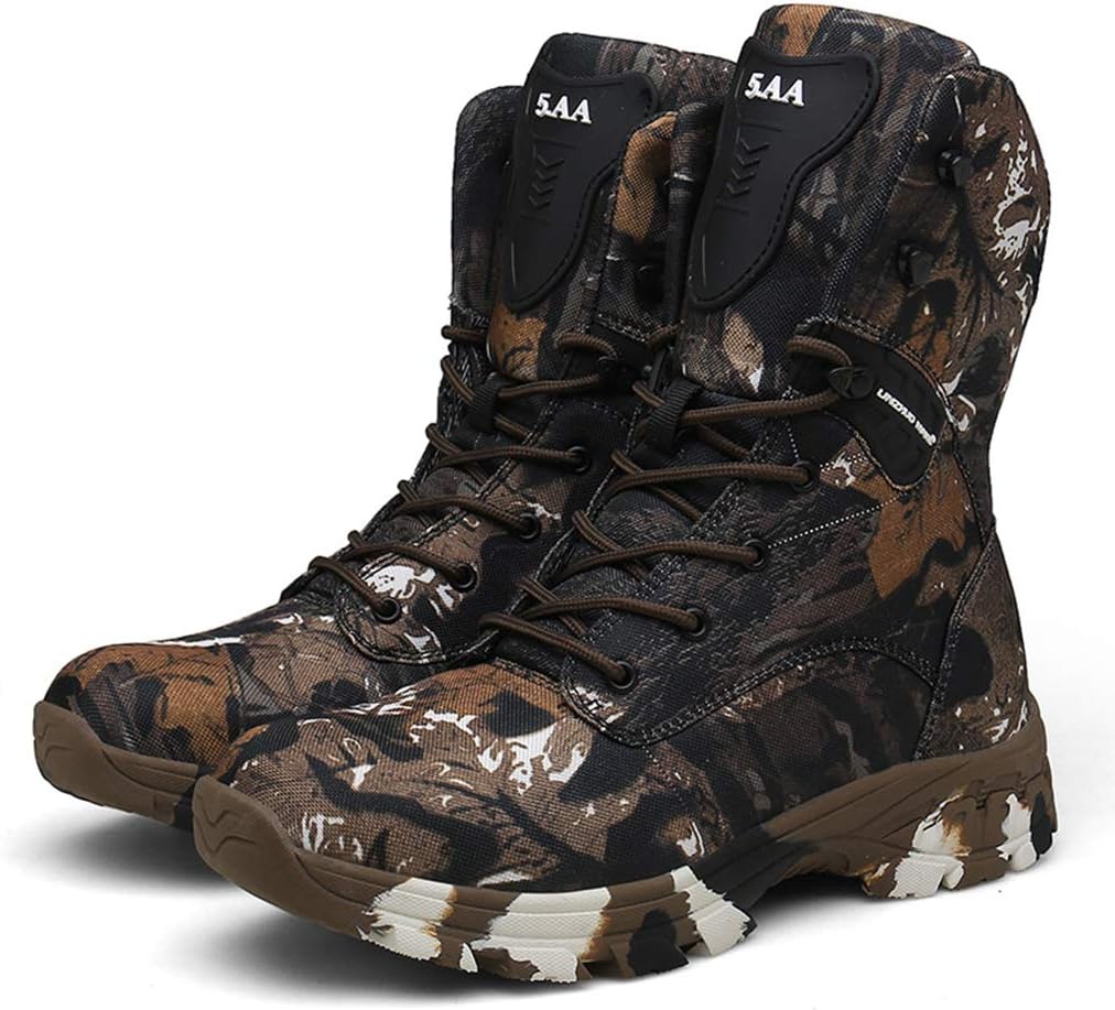 

Мужские тактические ботинки, высокие военные пустынные боевые ботинки для активного отдыха, работы, прогулок и тренировок, серые - 44/UK 9.5/US 10 Jlfzc