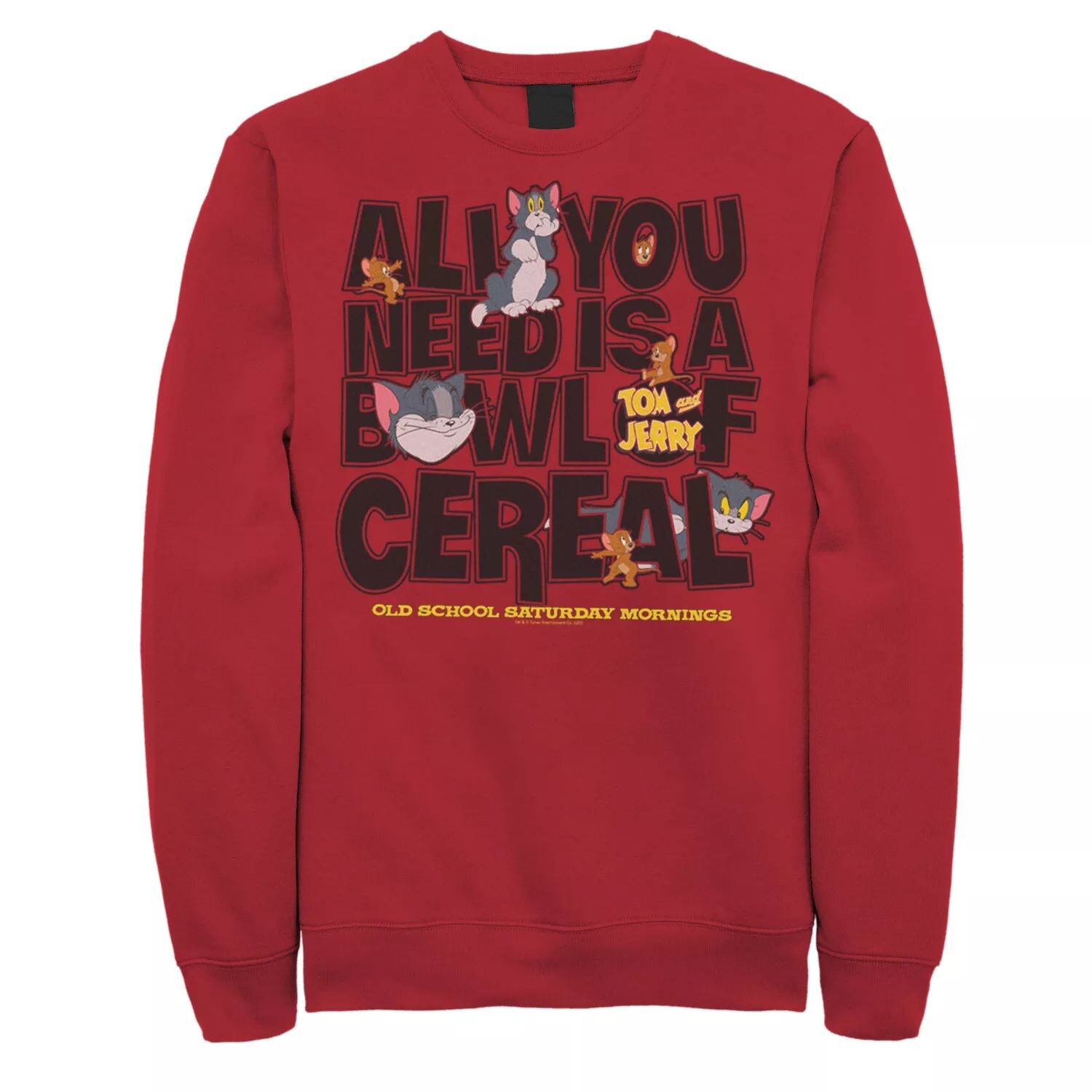 

Мужской свитшот Tom And Jerry All You Need Is A Bowl Of Cereal Licensed Character