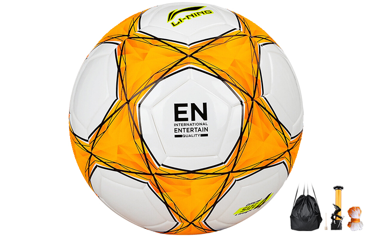 

LINING Размер 4 футбольный мяч TPU бесшовный термосварной унисекс белый желтый