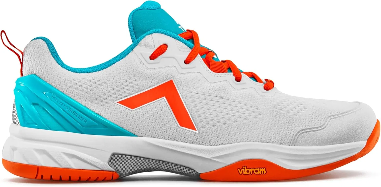 Мужские кроссовки для пиклбола Tyrol Velocity V, White/Aqua/Orange