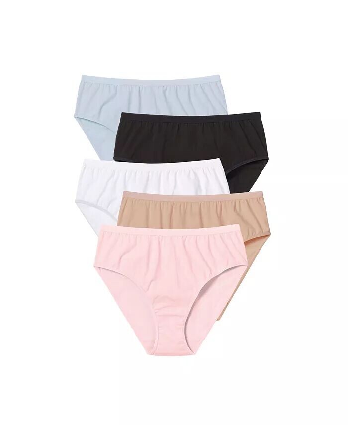 

Хлопковые трусы больших размеров Hi-Cut (5 шт.) Comfort Choice, мультиколор