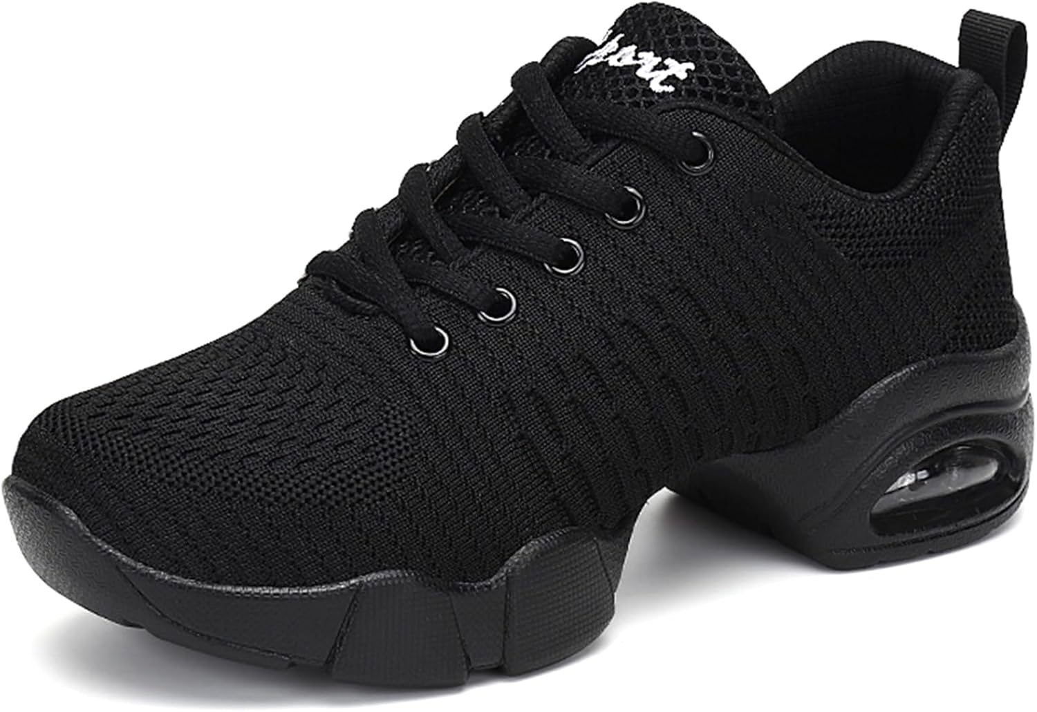 

Мужские и женские джазовые туфли на шнуровке, танцевальные кроссовки с воздушной подушкой, легкие дышащие женские кроссовки на платформе Hiuzylqx, черный