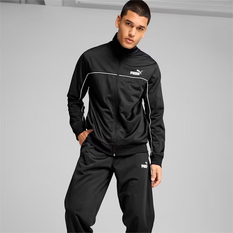 

Мужской спортивный костюм из полиэфирной окантовки Puma, черный