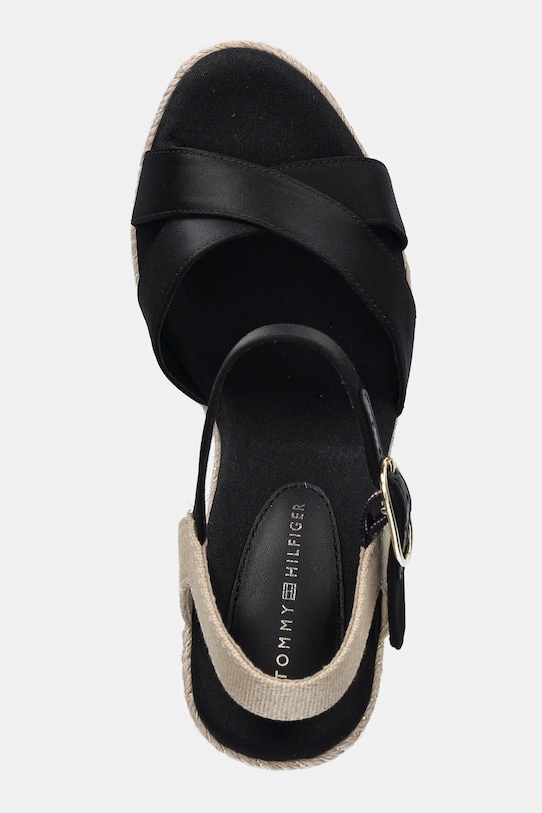 Сандалии SATIN HIGH WEDGE ESPADRILLE Tommy Hilfiger, черный — фото 4