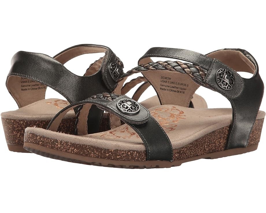 Сандалии Aetrex Jillian Quarter Strap, цвет Gunmetal
