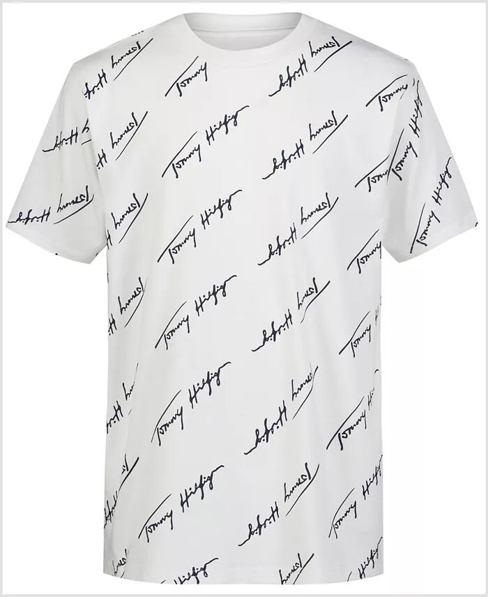

Футболка с коротким рукавом Big Boys Angled Script Print Tommy Hilfiger