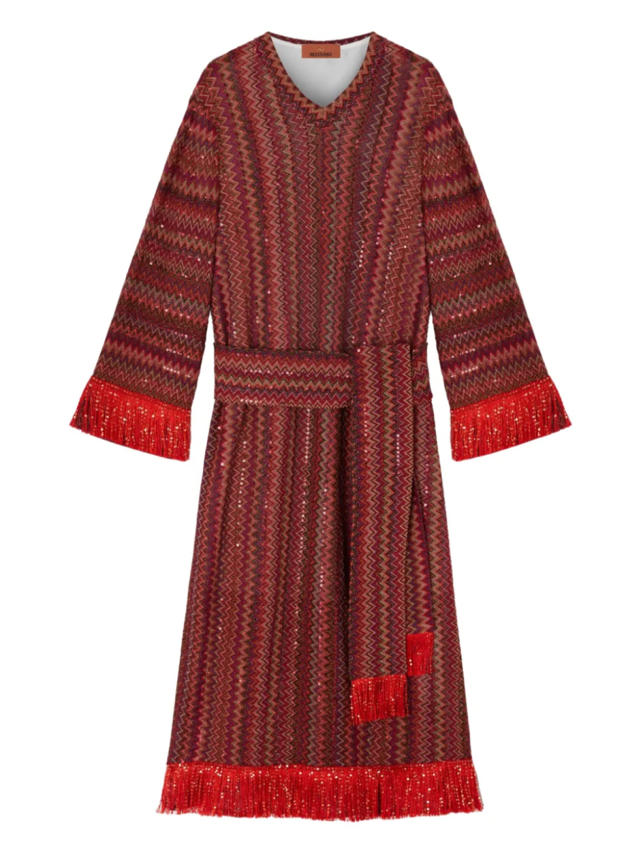 

Missoni платье с узором зигзаг, красный
