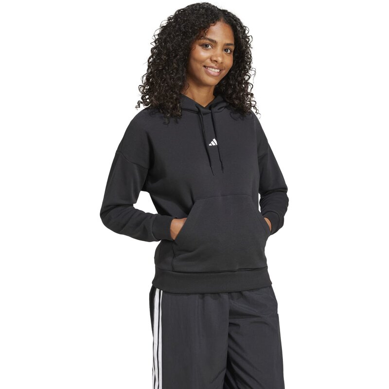 Толстовка с капюшоном, небольшой логотип, уютная и комфортная Adidas, черный — фото 4