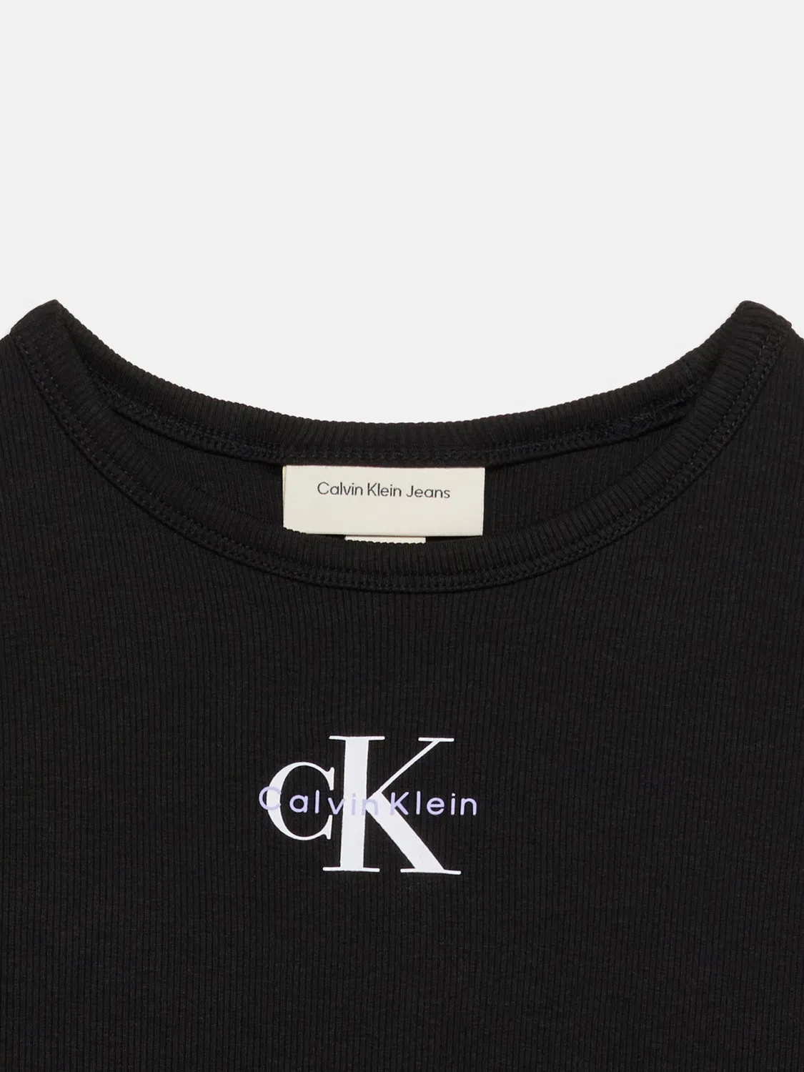 Джинсовая рубашка Calvin Klein Jeans Monologo черного цвета — фото 3