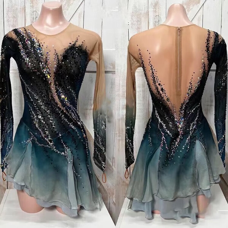 

HEAD Performance Skirt, Customized Figure Skating Costume, Girls' Ice Skating Performance Dress, Figure Skating Costume, Performance Skirt 2, размер M