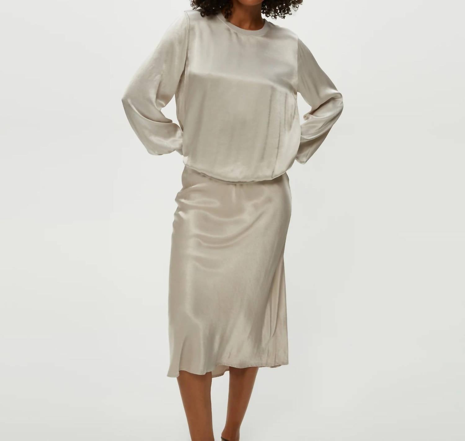 

Юбка Leila с косым кроем в цвете цемент Michael Stars, Cement