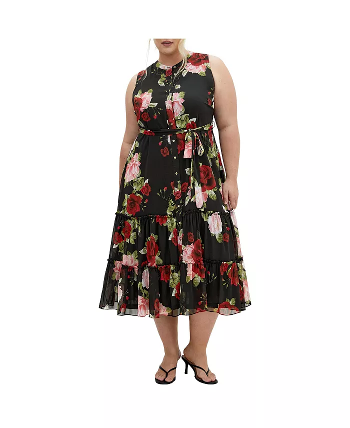 

Платье с принтом Roma Plus Size CITY CHIC, мультиколор