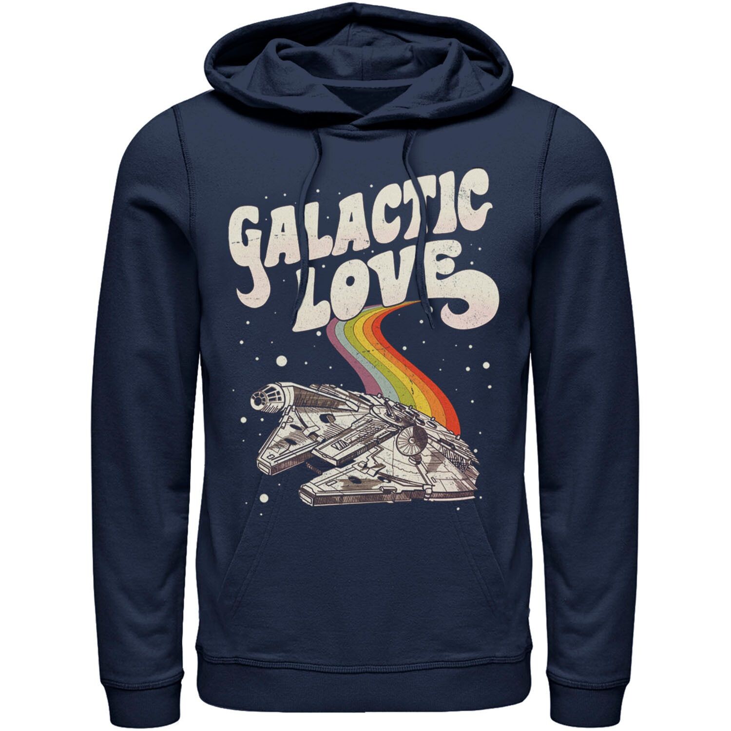 

Мужская толстовка с капюшоном Star Wars Pride Millennium Falcon Galactic Love, Blue Licensed Character, синий