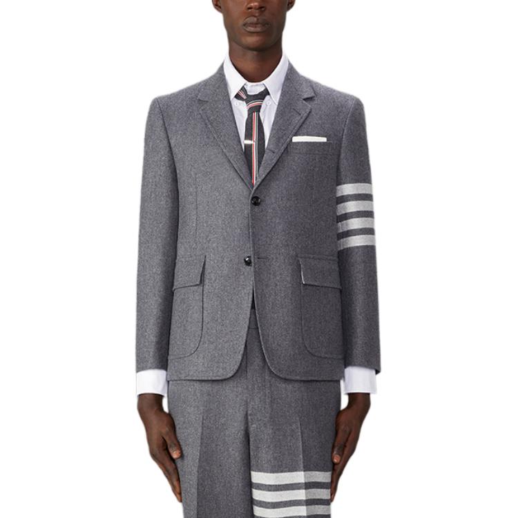 

THOM BROWNE Однобортный блейзер с четырьмя полосками, Medium Gray