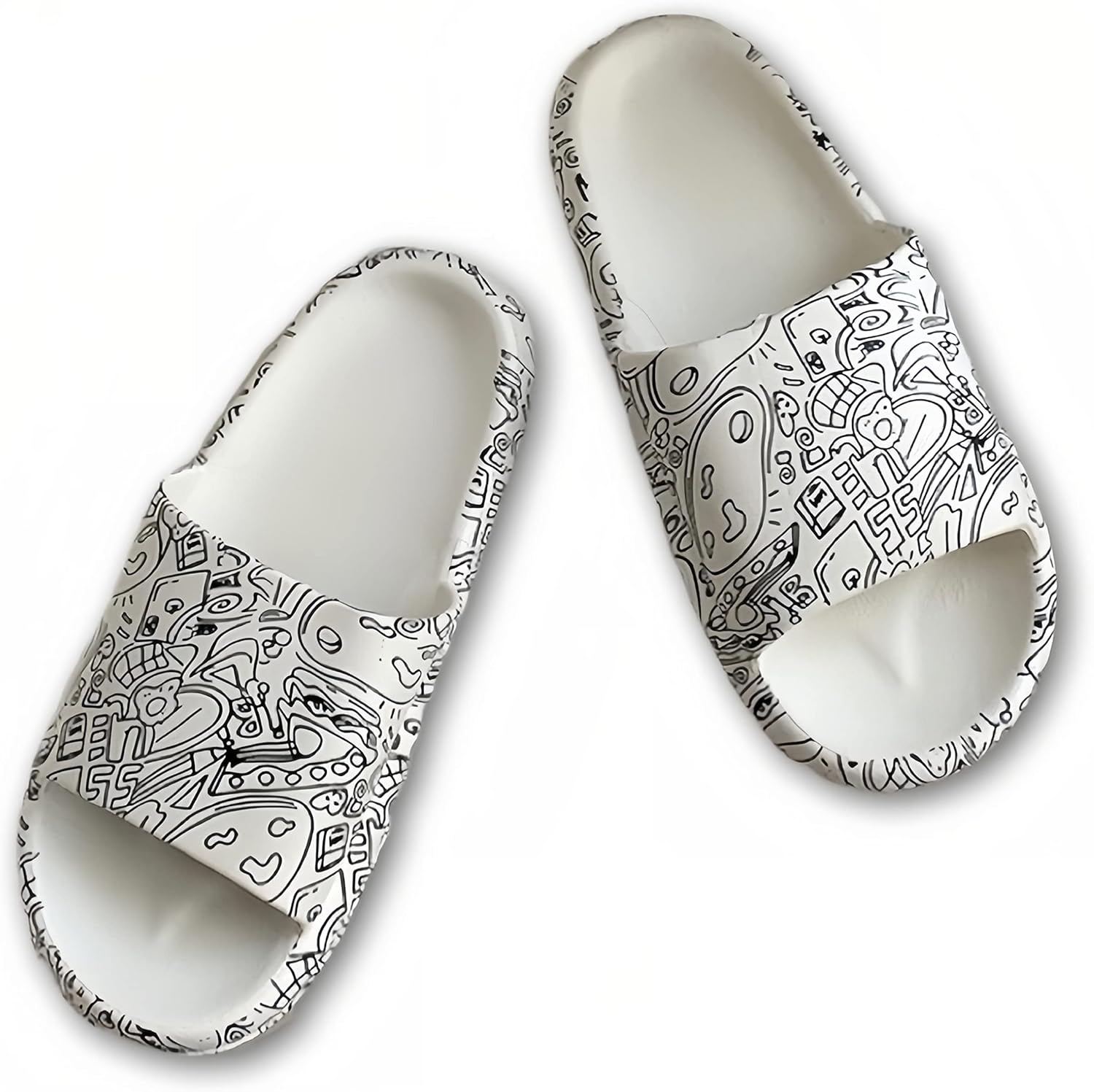 

Домашние тапочки AuraGlor Cloud с облачной подошвой для женщин и мужчин, противоскользящие, белый