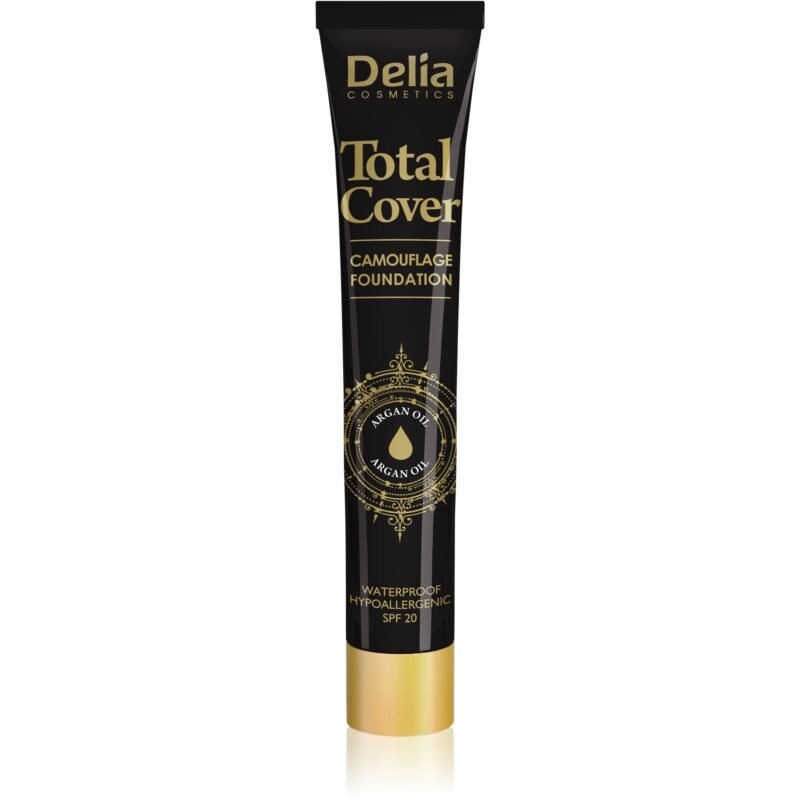 

Delia Cosmetics, Total Cover, водостойкая основа, SPF 20, оттенок 52 Ivory, 25 г