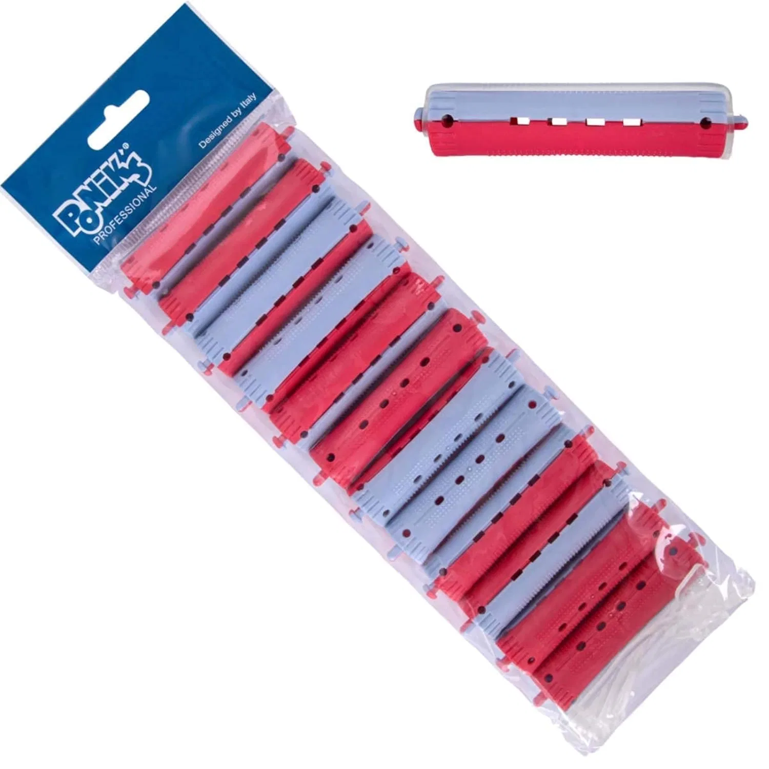 Бигуди для химической завивки 19 мм, 12 шт. от PONIK'S PROFESSIONAL Ponik'S Professional, Blue Red (19 Mm - 12 Pieces)