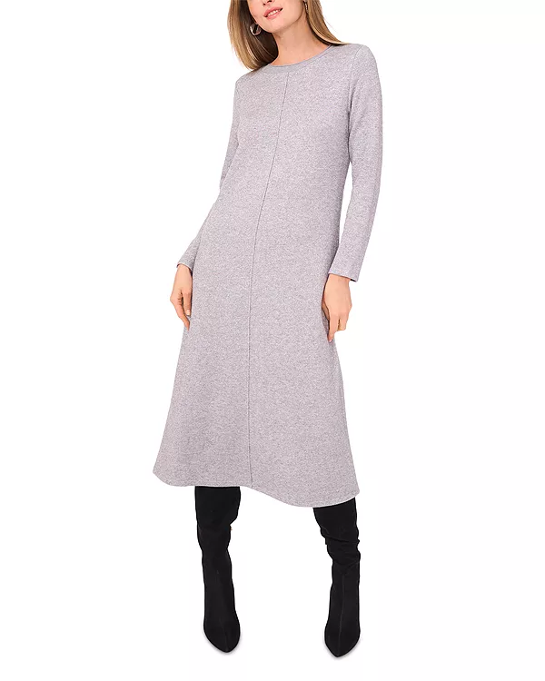 

Платье миди с длинными рукавами Vince Camuto, серый