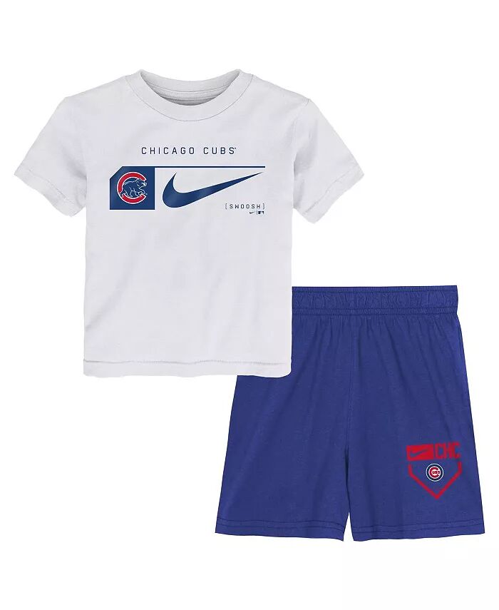

Дошкольный комплект из двух предметов: футболка и шорты White/Royal Chicago Cubs Nike