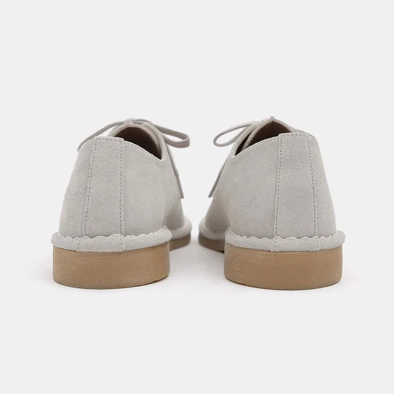 Мужские замшевые дерби Maron 3 Hole Midcalf светло-серые от Wetheroad — фото 4